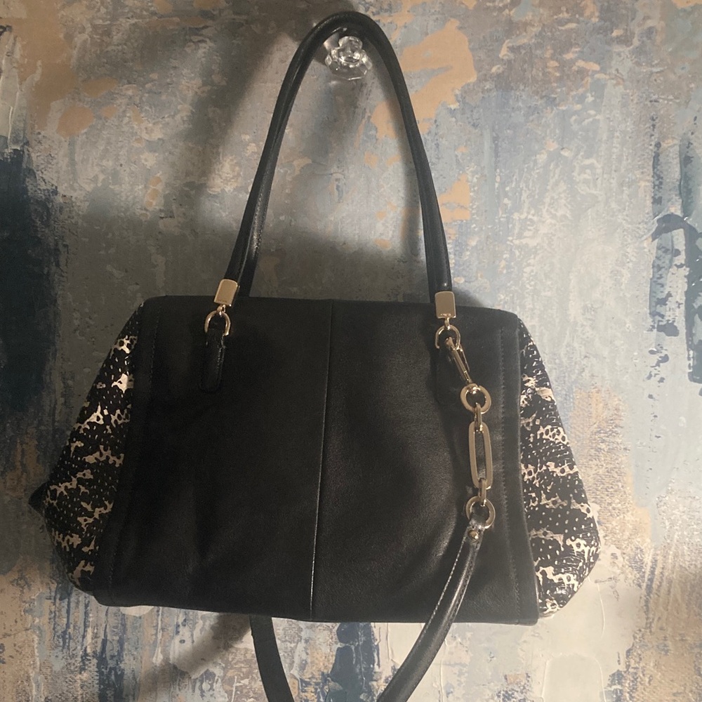 NWT Authentic Coach Madison 2 Tone Python Embosse… - image 9